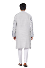 Load image into Gallery viewer, Ajay Arvindbhai Khatri Men's Linen Embroidered Kurta  Pajama Set