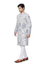 Load image into Gallery viewer, Ajay Arvindbhai Khatri Men's Linen Embroidered Kurta  Pajama Set