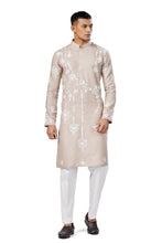 Load image into Gallery viewer, Ajay Arvindbhai Khatri Men's  Linen Embroidered Kurta  Pajama Set