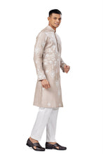 Load image into Gallery viewer, Ajay Arvindbhai Khatri Men's  Linen Embroidered Kurta  Pajama Set