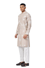 Load image into Gallery viewer, Ajay Arvindbhai Khatri Men's  Linen Embroidered Kurta  Pajama Set