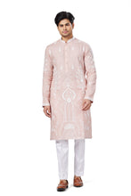 Load image into Gallery viewer, Ajay Arvindbhai Khatri Men's Linen Embroidered Kurta  Pajama Set