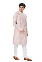 Load image into Gallery viewer, Ajay Arvindbhai Khatri Men's Linen Embroidered Kurta  Pajama Set