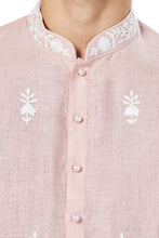 Load image into Gallery viewer, Ajay Arvindbhai Khatri Men's Linen Embroidered Kurta  Pajama Set
