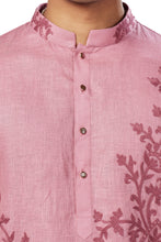 Load image into Gallery viewer, Ajay Arvindbhai Khatri Men's Linen Embroidered Kurta  Pajama Set
