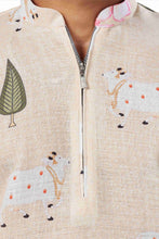 Load image into Gallery viewer, Ajay Arvindbhai Khatri  Animal Print Ethnic Dress Kurta