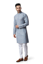 Load image into Gallery viewer, Ajay Arvindbhai Khatri Men' Straight Lucknowi Chikankari Kurta