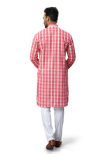 Load image into Gallery viewer, mens lucknowi red colour printed kurta