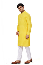 Load image into Gallery viewer, Ajay Arvindbhai Khatri Men's straight Lucknowi Chikankari  Kurta