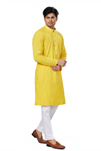 Load image into Gallery viewer, Ajay Arvindbhai Khatri Men's straight Lucknowi Chikankari  Kurta