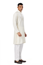 Load image into Gallery viewer, Ajay Arvindbhai Khatri Men's straight Lucknowi Chikankari kurta