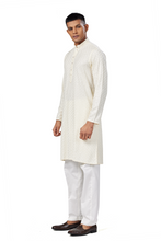 Load image into Gallery viewer, Ajay Arvindbhai Khatri Men's straight Lucknowi Chikankari kurta