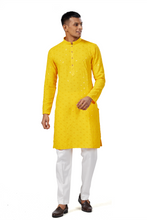 Load image into Gallery viewer, Ajay Arvindbhai Khatri Men's straight Lucknowi Chikankari Kurta