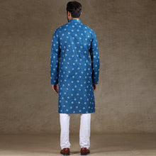 Load image into Gallery viewer, mens blue colour printed kurta