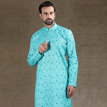 Load image into Gallery viewer, mens firoji colour printed kurta