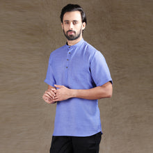 Load image into Gallery viewer, mens lilac color cotton short kurta