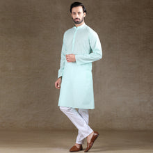 Load image into Gallery viewer, mens green color  regular brasso kurta