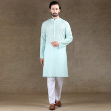 Load image into Gallery viewer, mens green color  regular brasso kurta