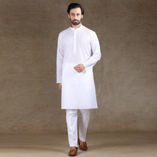Load image into Gallery viewer, mens white color regular brasso kurta