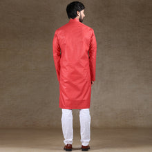 Load image into Gallery viewer, mens printed red colour kurta