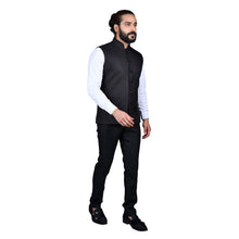 Load image into Gallery viewer, mens black color nehru jacket