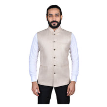 Load image into Gallery viewer, mens beige color nehru jacket