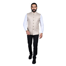 Load image into Gallery viewer, mens beige color nehru jacket