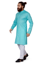 Load image into Gallery viewer, men's cotton printed firoji colour kurta