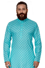 Load image into Gallery viewer, men's cotton printed firoji colour kurta
