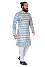 Load image into Gallery viewer, mens cotton printed kurta