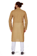 Load image into Gallery viewer, mens cotton printed yellow colour kurta
