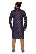 Load image into Gallery viewer, mens cotton printed blue colour kurta