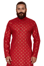 Load image into Gallery viewer, mens cotton printed red colour kurta