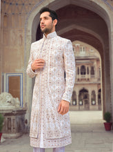 Load image into Gallery viewer, Ajay Arvindbhai Khatri Wedding Special Art 2 Pic Silk Sherwani For Wedding