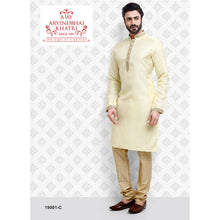 Load image into Gallery viewer, mens lemon yellow color kurta pajama set