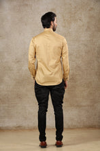 Load image into Gallery viewer, mens khaki color cotton short kurta
