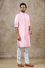 Load image into Gallery viewer, mens pink color kurta pajama set