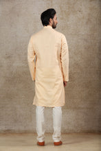 Load image into Gallery viewer, mens cream color cotton kurta pajama set