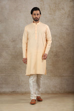 Load image into Gallery viewer, mens cream color cotton kurta pajama set