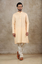 Load image into Gallery viewer, mens cream color cotton kurta pajama set