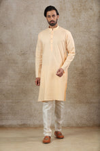 Load image into Gallery viewer, mens cream color cotton kurta pajama set