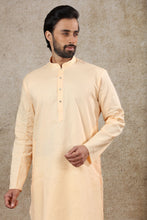 Load image into Gallery viewer, mens cream color cotton kurta pajama set