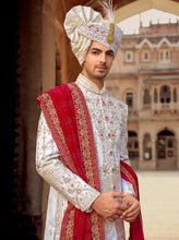 Load image into Gallery viewer, Ajay Arvindbhai Khatri Wedding Special Art Silk Sherwani For Wedding