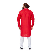 Load image into Gallery viewer, mens embroidered red colour kruta