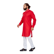 Load image into Gallery viewer, mens embroidered red colour kruta
