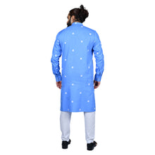 Load image into Gallery viewer, mens sky blue color poly cotton kurta