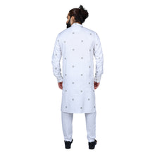 Load image into Gallery viewer, mens white color poly cotton kurta