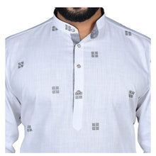 Load image into Gallery viewer, mens white color poly cotton kurta