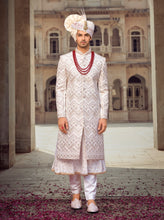 Load image into Gallery viewer, Ajay Arvindbhai Khatri Wedding Special Art Silk Sherwani For Wedding