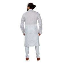Load image into Gallery viewer, mens white color cotton regular kurta